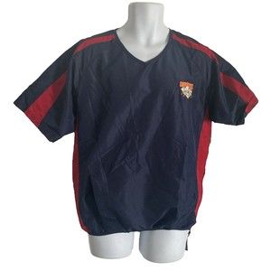 CoopersTown Dream Park Baseball Windbreaker Batting Shirt Sz Small Blue Vented